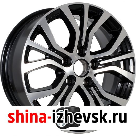 Колесный диск КиК Серия Реплика КС736 (ZV 16_Qashqai) 6.5xR16 5×114.3 ET40 DIA66.1 черный глянцевый с полированными элементами лицевой поверхности в Ижевске